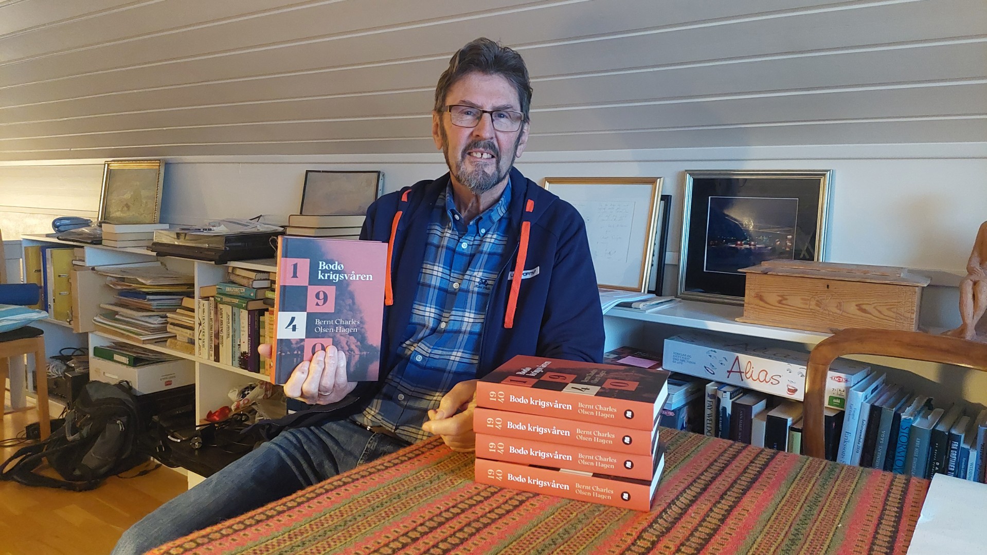 Pensjonist med penn: Bernt Charles Olsen-Hagen aktuell med bok om Bodø våren 1940